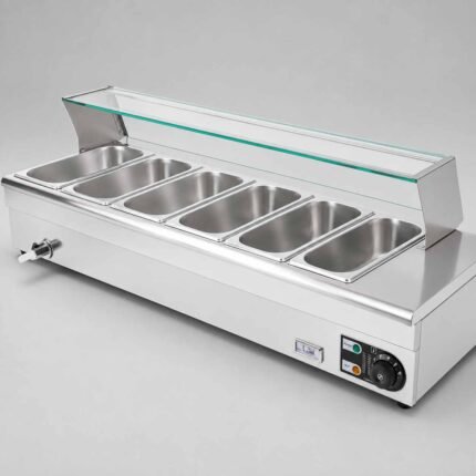Bain Marie 6 Pans for Commercial & Industrial Kitchens