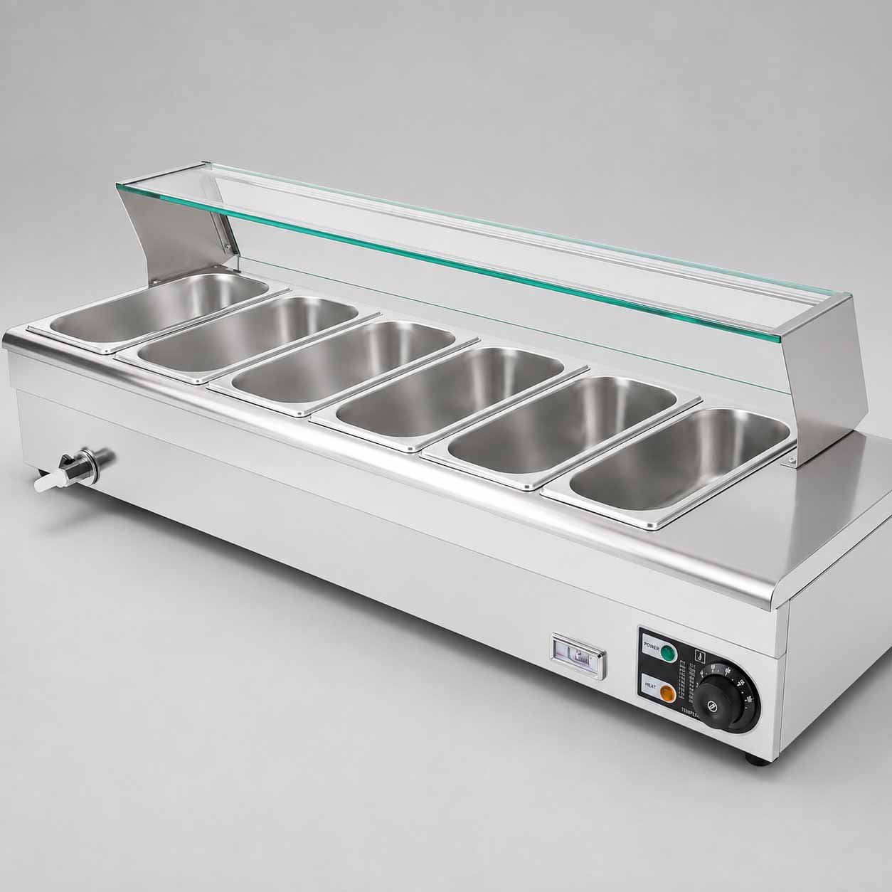 Bain Marie 6 Pans for Commercial & Industrial Kitchens Bain Marie 6 Pans for Commercial & Industrial Kitchens