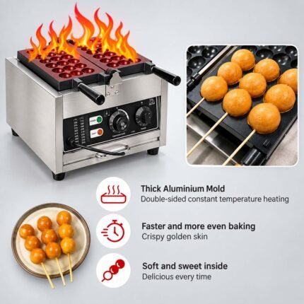 Electric Skewer Waffle Maker 37.5cm × 37.5cm × 24.5cm HT-1103E i