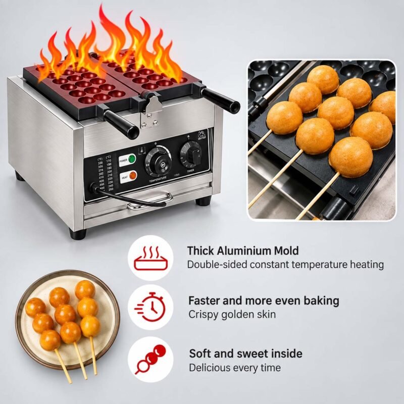 Electric Skewer Waffle Maker 37.5cm × 37.5cm × 24.5cm HT-1103E i