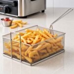 Square Stainless Steel Chips Deep Fryer Basket 400x300x150mm i