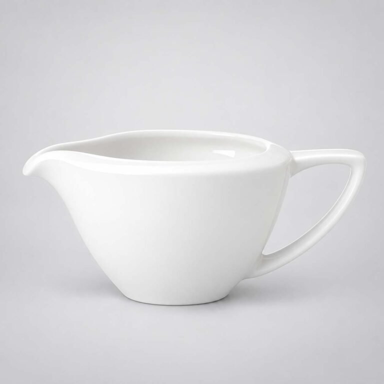 White Porcelain Jug 14cl - Hotel & Restaurant Kitchen i
