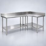 Stainless Steel Corner Table for Professional Kitchens 