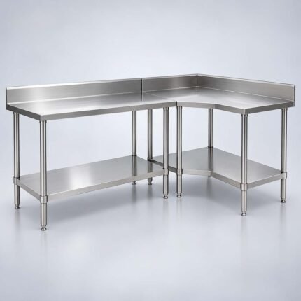 Stainless Steel Corner Table for Professional Kitchens 