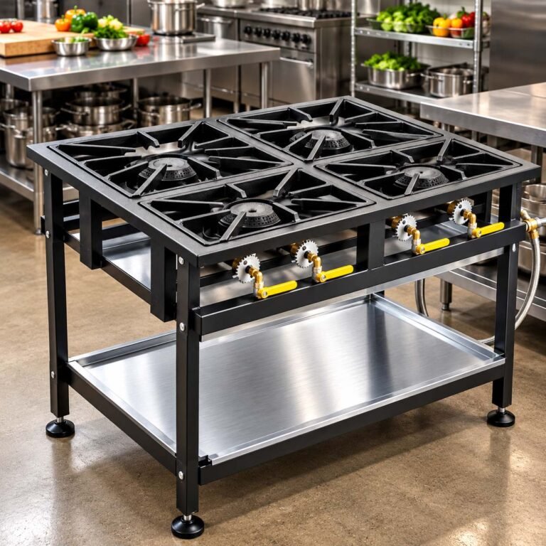 Commercial 4 Burner Staggered Boiling Table Gas for Professional Kitchens  i