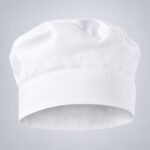 White Poly Cotton Beanie Chef's Cap – Professional Kitchen Headwear