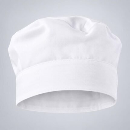 White Poly Cotton Beanie Chef's Cap – Professional Kitchen Headwear