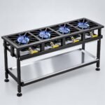 Commercial 4 Burner Straight Boiling Table Gas for Professional Kitchens