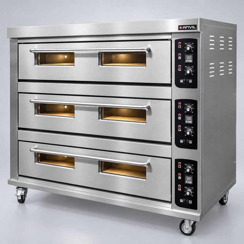 Anvil 9-Tray Triple Deck Oven for Professional Kitchens