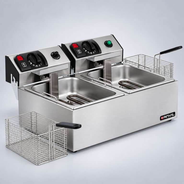 Anvil Double Pan Deep Fryer for Professional Kitchens