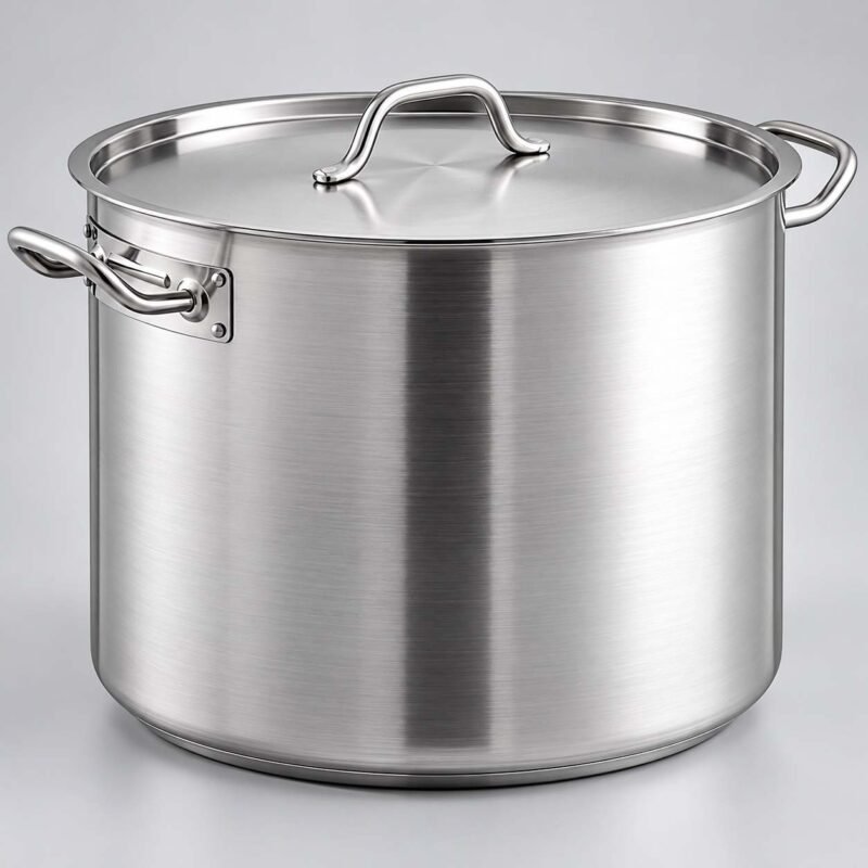 Heavy Duty Stainless Steel Casserole Pot for Professional Kitchens 