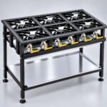 Commercial 6 Burner Staggered Boiling Table Gas for Professional Kitchens 