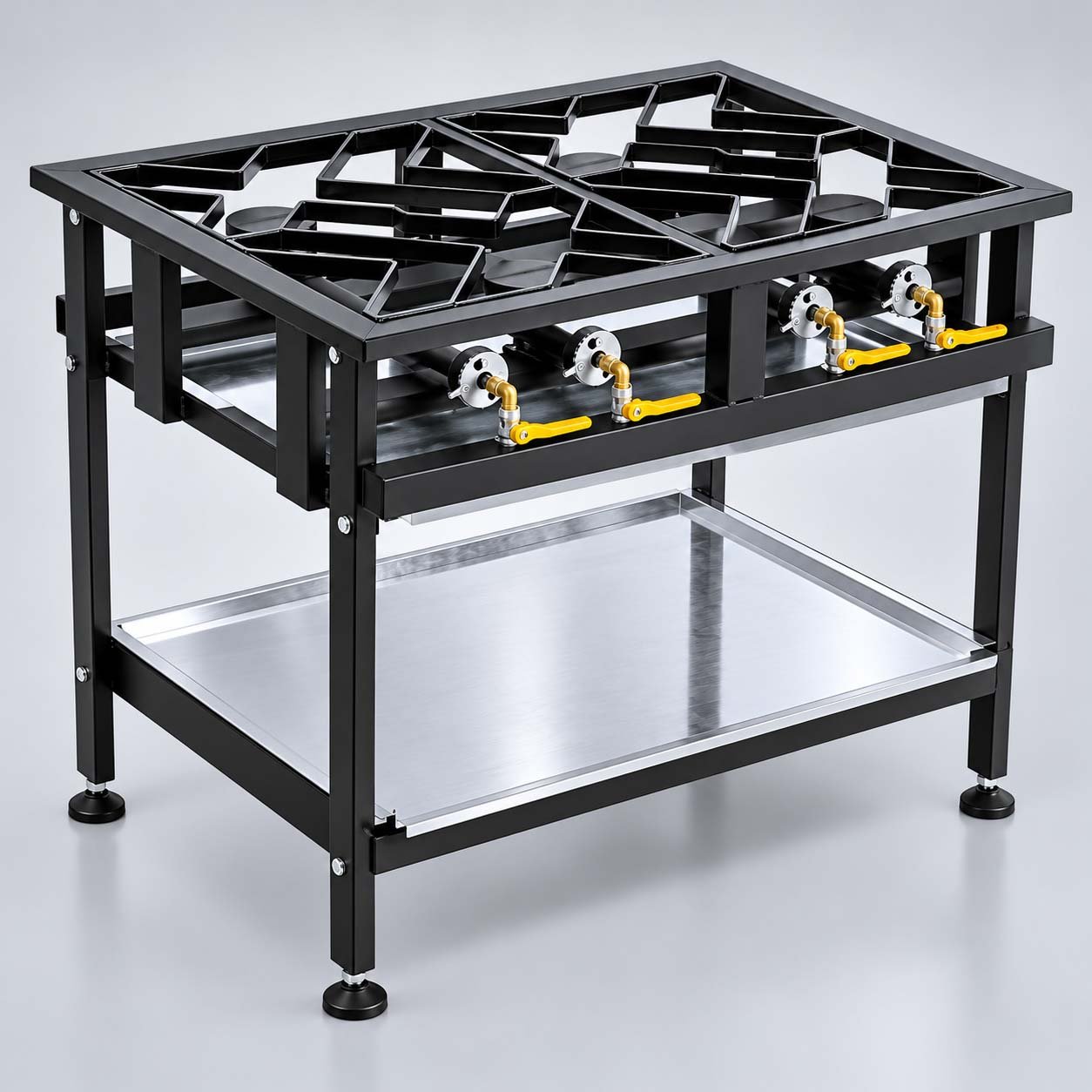 Commercial 4 Burner Staggered Boiling Table Gas for Professional Kitchens Commercial 4 Burner Staggered Boiling Table Gas for Professional Kitchens