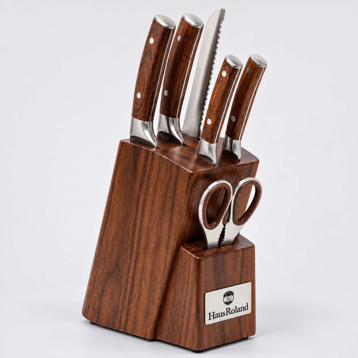 Roland Haus 8 in 1 Block Knife Set – Complete Kitchen Cutting Solution Roland Haus 8 in 1 Block Knife Set – Complete Kitchen Cutting Solution