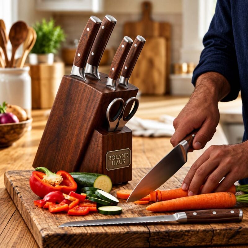 Roland Haus 8 in 1 Block Knife Set – Complete Kitchen Cutting Solution ii