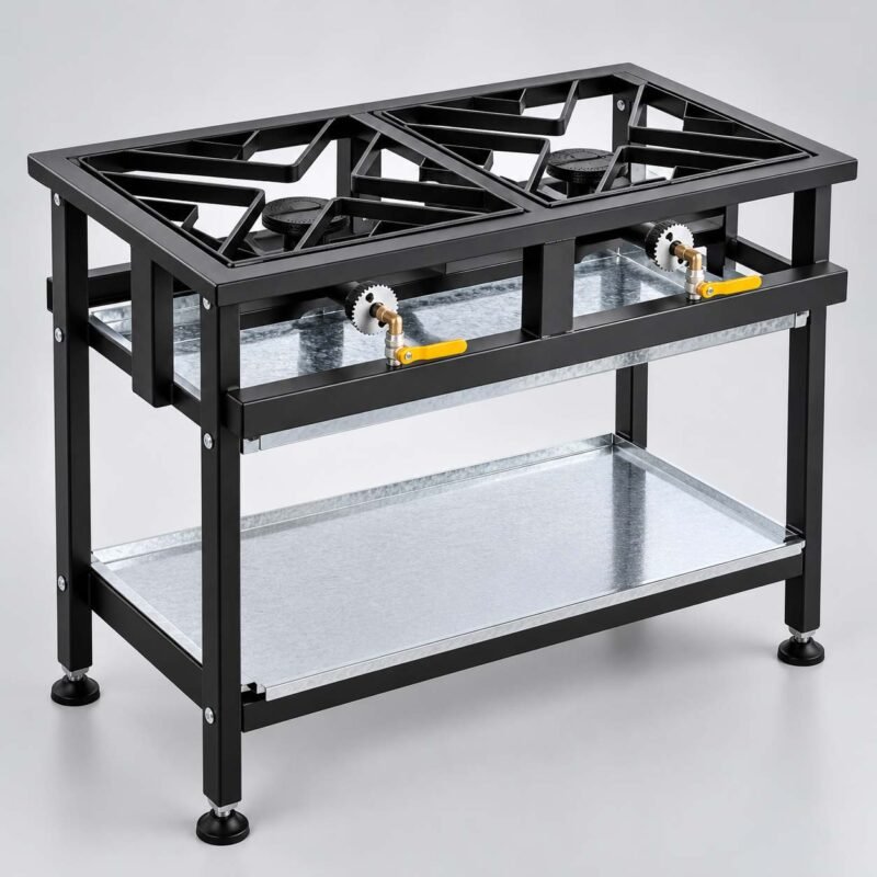 Commercial 2 Burner Boiling Table Gas for Professional Kitchens 